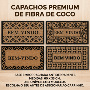 Capacho Tapete Porta Fibra de Coco